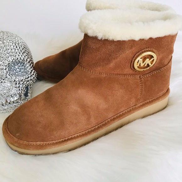 Michael Kors- Suede Sheepskin bootie - Picture 1 of 8